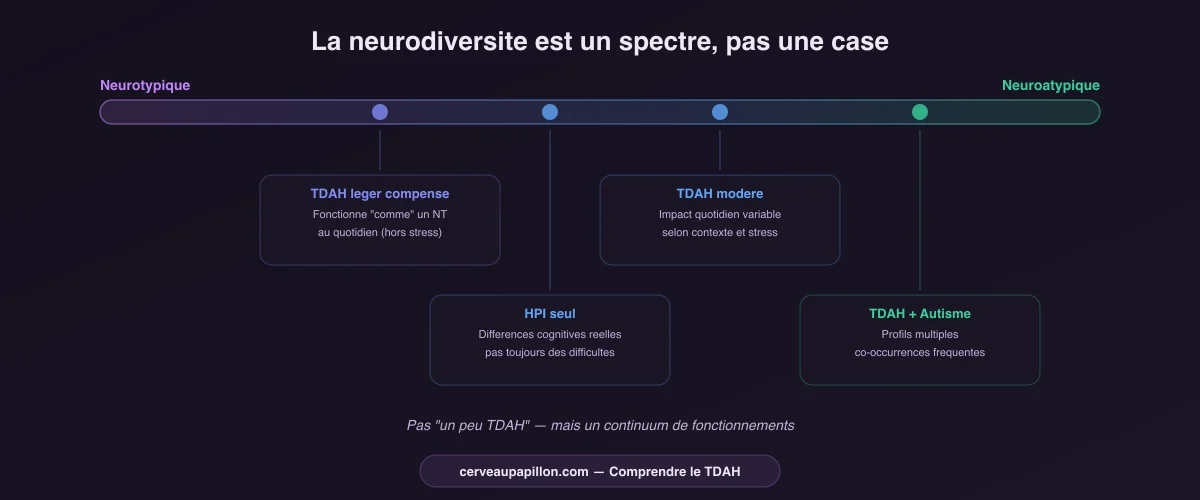 Spectre de la neurodiversite : du neurotypique au neuroatypique, un continuum de fonctionnements cerebraux